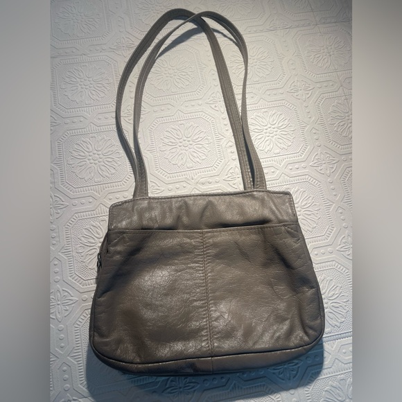 Vintage Durabuilt Vancouver Canada Grey Leather Hand Bag - Picture 1 of 16